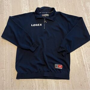 Men's Legea XL Navy Quarter Zip pullover Sweatshirt
